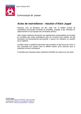 Communiqu&eacute; de presse