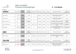 2 pièces - Agence immobilière François Schneeberger SA
