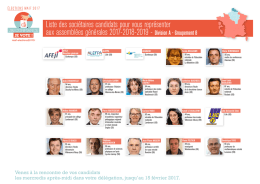 Liste des sociétaires candidats pour vous représenter aux