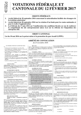 Arrêté de convocation