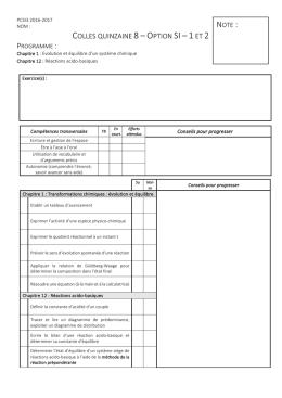 colles quinzaine 8 – option si – 1 et 2