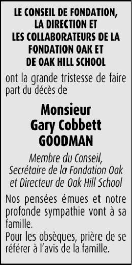 Monsieur Gary Cobbett GOODMAN