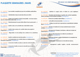 plaquette seminaires /mars