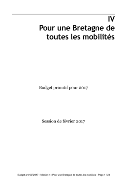 IV Pour une Bretagne de toutes les mobilités