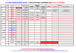 Convocations - Basket Club Montbrison