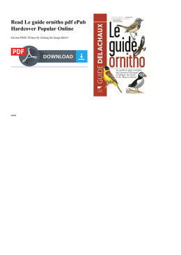 Read Le guide ornitho pdf ePub Hardcover