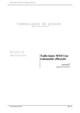 Taille-haies MTD Une redoutable efficacit&eacute;