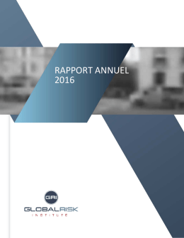 2016 Annual Report - Global Risk Institute