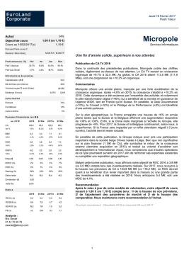 Micropole - EuroLand Corporate