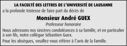Monsieur Andr&eacute; GUEX