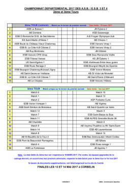 CHAMPIONNAT DEPARTEMENTAL 2017 DES ASB / ESB 3 ET 4