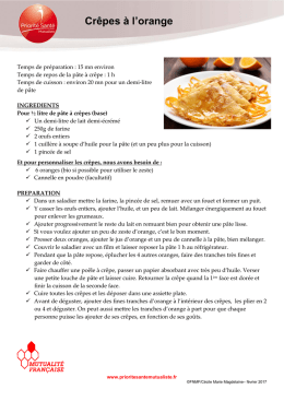Crêpes à l`orange