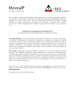 Technicien DETECTION INCENDIE