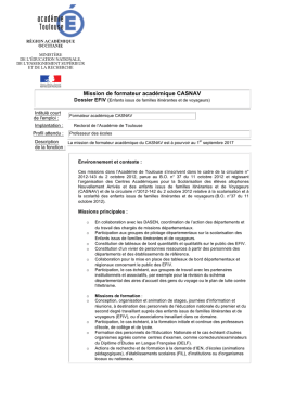 Mission de formateur académique CASNAV