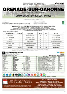 Détails PDF - Fédération Régionale des Courses du Sud