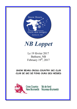 NB Loppet - Bathurst Cross Country Ski Club