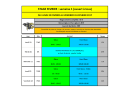 stage février 2017 1ere semaine