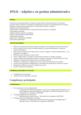 J5X41 - Adjoint-e en gestion administrative