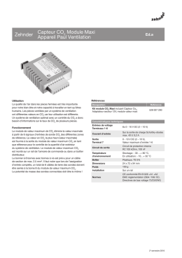 ZehnderCapteur CO2 Module Maxi Appareil Paul Ventilation