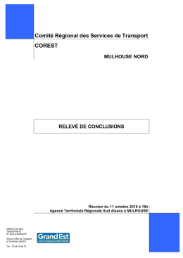 Comit&eacute; R&eacute;gional des Services de Transport