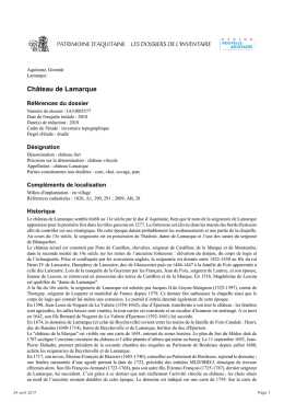 Ch&acirc;teau de Lamarque