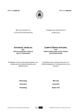 integraal verslag compte rendu int&eacute;gral