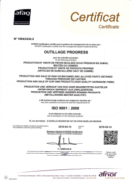 Télécharger la certification