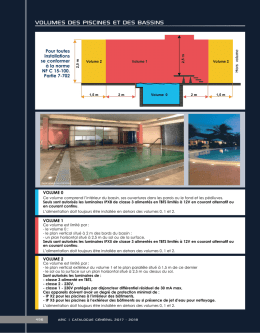 volumes des piscines et des bassins