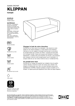 Guide d`achat convertible KLIPPAN