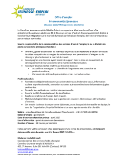 offre d`emploi - Carrefour jeunesse emploi d`Abitibi-Est