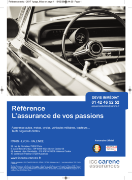 conditions et tarifs