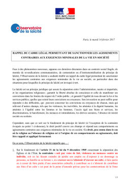 rappel du cadre l&eacute;gal permettant de sanctionner les