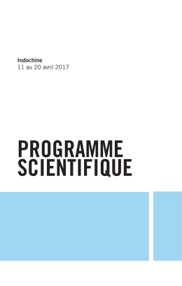 programme scientifique