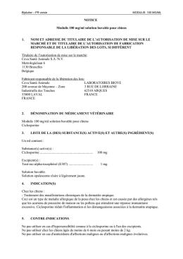 NOTICE Modulis 100 mg/ml solution buvable pour chiens 1