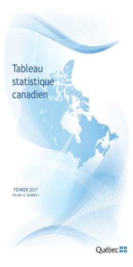 Tableau statisque canadien, F&eacute;vrier 2017, Volume 15, num&eacute;ro 1