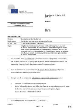 6198/17 pel/mm 1 DG G 3 B 1. Le 21 octobre 2016, la Commission a