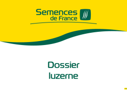 Dossier luzerne - Semences de France