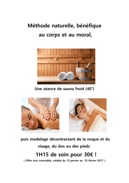 M&eacute;thode naturelle, b&eacute;n&eacute;fique au corps et au moral