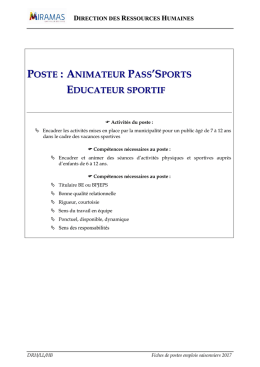 FICHES DE POSTES saisonniers 2017 - 1