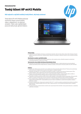 Tenk&yacute; klient HP mt43 Mobile