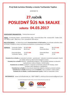 27. ročník Posledný šús na Skalke 1232m