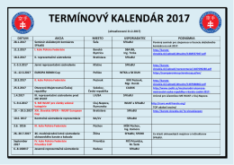 termínový kalendár 2017 - Slovenská federácia karate a bojových