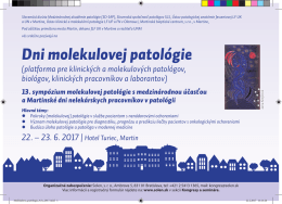Pozvánka - Slovenská spoločnosť patológov