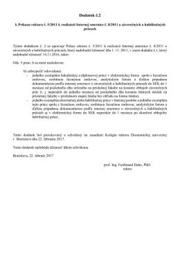 Dodatok č.2