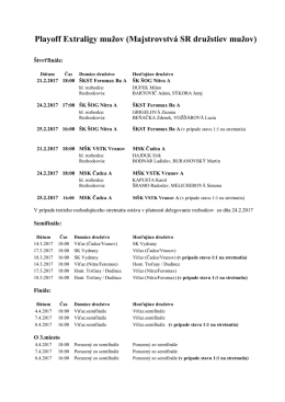 Playoff Extraligy mužov (Majstrovstvá SR družstiev mužov)