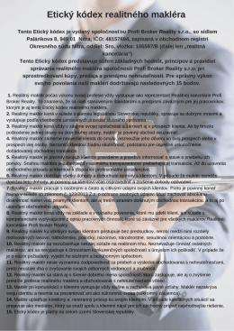 Etick&yacute; k&oacute;dex realitn&eacute;ho makl&eacute;ra