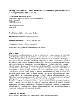 Výber č. 2017-31 - Ministerstvo pôdohospodárstva a rozvoja vidieka