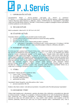 Pravidl&aacute; s&uacute;ťaže