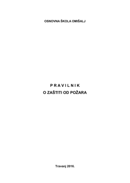Pravilnik o za&scaron;titi od požara