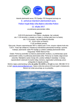 6. pohod po Istarskom planinarskom putu